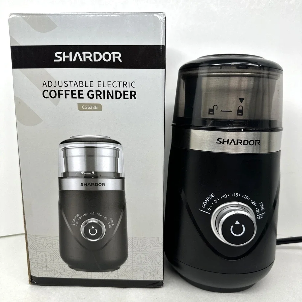 SHARDOR Adjustable Coffee Bean Grinder Electric Herb Spice Espresso CG638 Black